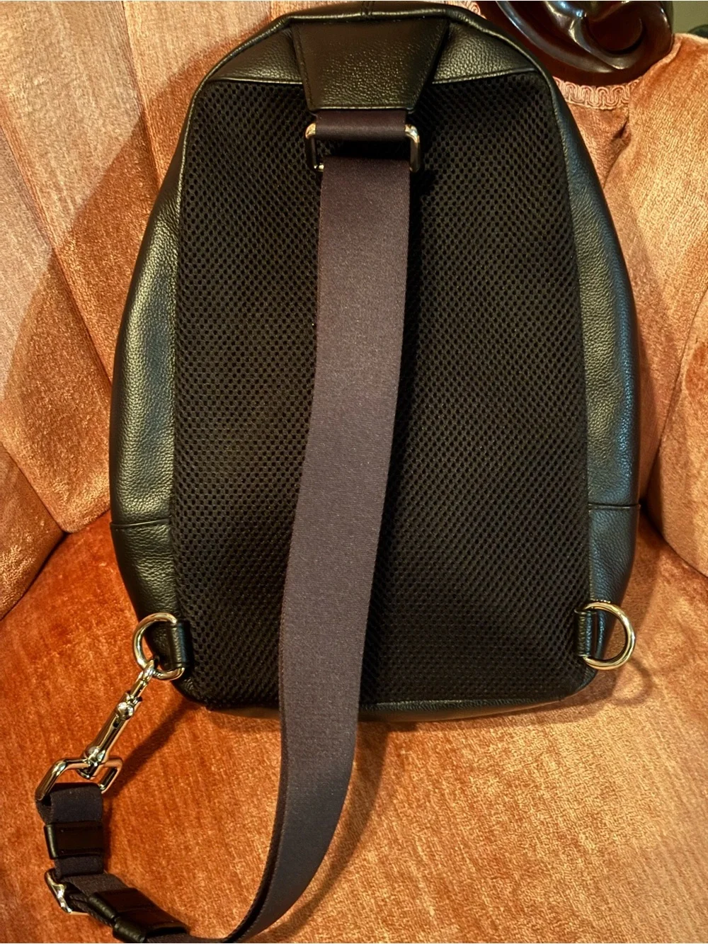 2018 Coach Charles F54770 Leather Sling Pack.